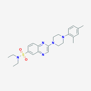 molecular formula C24H31N5O2S B2508635 1,3-dimethyl-N-{3-[4-(4-methylphenyl)-1,3-oxazol-2-yl]phenyl}-2-oxo-2,3-dihydro-1H-benzimidazole-5-sulfonamide CAS No. 1215845-36-5