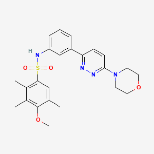 4-methoxy-2,3,5-trimethyl-N-(3-(6-morpholinopyridazin-3-yl)phenyl)benzenesulfonamide
