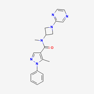 N,5-Dimethyl-1-phenyl-N-(1-pyrazin-2-ylazetidin-3-yl)pyrazole-4-carboxamide