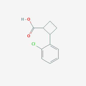 molecular formula C11H11ClO2 B2508646 2-(2-氯苯基)环丁烷-1-羧酸 CAS No. 1517603-33-6