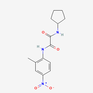 molecular formula C14H17N3O4 B2508647 N1-cyclopentyl-N2-(2-methyl-4-nitrophenyl)oxalamide CAS No. 941895-66-5