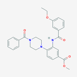 molecular formula C28H29N3O5 B250865 Methyl 4-(4-benzoyl-1-piperazinyl)-3-[(3-ethoxybenzoyl)amino]benzoate 