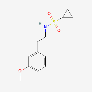 molecular formula C12H17NO3S B2508656 N-(3-methoxyphenethyl)cyclopropanesulfonamide CAS No. 1235299-25-8