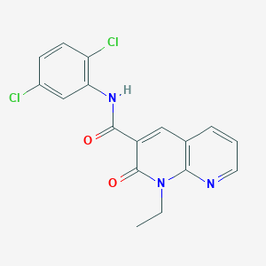 molecular formula C17H13Cl2N3O2 B2508665 N-(2,5-dichlorophenyl)-1-ethyl-2-oxo-1,2-dihydro-1,8-naphthyridine-3-carboxamide CAS No. 941931-63-1