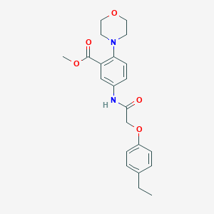 molecular formula C22H26N2O5 B250868 Methyl 5-{[(4-ethylphenoxy)acetyl]amino}-2-(4-morpholinyl)benzoate 