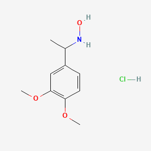 molecular formula C10H16ClNO3 B2508682 N-[1-(3,4-Dimethoxyphenyl)ethyl]hydroxylamine;hydrochloride CAS No. 2490412-72-9