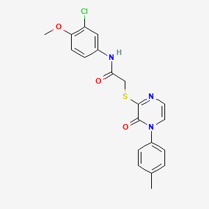 N-(3-chloro-4-methoxyphenyl)-2-((3-oxo-4-(p-tolyl)-3,4-dihydropyrazin-2-yl)thio)acetamide