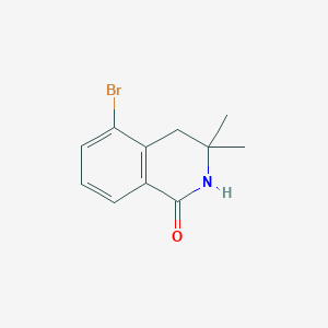 molecular formula C11H12BrNO B2508721 5-Bromo-3,3-dimethyl-1,2,3,4-tetrahydroisoquinolin-1-one CAS No. 2167981-34-0