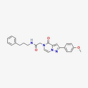 B2508732 2-(2-(4-methoxyphenyl)-4-oxopyrazolo[1,5-a]pyrazin-5(4H)-yl)-N-(3-phenylpropyl)acetamide CAS No. 941938-37-0