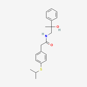 molecular formula C20H25NO2S B2508733 N-(2-羟基-2-苯基丙基)-2-(4-(异丙硫基)苯基)乙酰胺 CAS No. 1351622-55-3