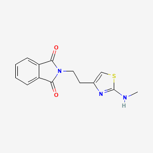 molecular formula C14H13N3O2S B2508739 2-{2-[2-(甲基氨基)-1,3-噻唑-4-基]乙基}-1H-异吲哚-1,3(2H)-二酮 CAS No. 861211-18-9