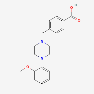 molecular formula C19H22N2O3 B2508741 4-{[4-(2-甲氧基苯基)哌嗪-1-基]甲基}苯甲酸 CAS No. 358387-25-4