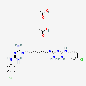 molecular formula C26H40Cl2N10O5 B2508751 Chlorhexidine diacetate CAS No. 206986-79-0
