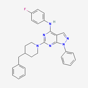 molecular formula C29H27FN6 B2508754 6-(4-benzylpiperidin-1-yl)-N-(4-fluorophenyl)-1-phenyl-1H-pyrazolo[3,4-d]pyrimidin-4-amine CAS No. 946296-54-4