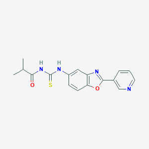 molecular formula C17H16N4O2S B250877 N-isobutyryl-N'-[2-(3-pyridinyl)-1,3-benzoxazol-5-yl]thiourea 