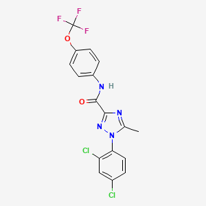 molecular formula C17H11Cl2F3N4O2 B2508772 1-(2,4-二氯苯基)-5-甲基-N-[4-(三氟甲氧基)苯基]-1H-1,2,4-三唑-3-甲酰胺 CAS No. 338398-27-9