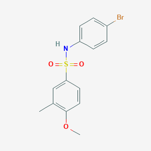 molecular formula C14H14BrNO3S B2508776 N-(4-bromophenyl)-4-methoxy-3-methylbenzene-1-sulfonamide CAS No. 893669-63-1