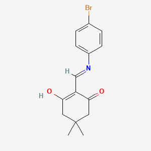 molecular formula C15H16BrNO2 B2508777 2-(((4-溴苯基)氨基)亚甲基)-5,5-二甲基环己烷-1,3-二酮 CAS No. 305864-19-1