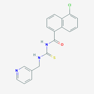 molecular formula C18H14ClN3OS B250878 N-(5-chloro-1-naphthoyl)-N'-(3-pyridinylmethyl)thiourea 
