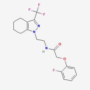 molecular formula C18H19F4N3O2 B2508783 2-(2-fluorophenoxy)-N-(2-(3-(trifluoromethyl)-4,5,6,7-tetrahydro-1H-indazol-1-yl)ethyl)acetamide CAS No. 1797244-69-9