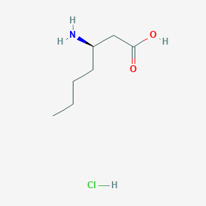 molecular formula C7H16ClNO2 B2508786 (3R)-3-aminoheptanoic acid hydrochloride CAS No. 865188-30-3