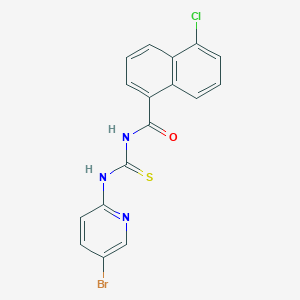 molecular formula C17H11BrClN3OS B250879 N-[(5-bromopyridin-2-yl)carbamothioyl]-5-chloronaphthalene-1-carboxamide 