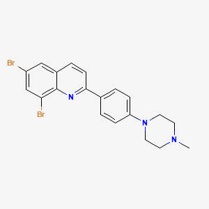 molecular formula C20H19Br2N3 B2508794 6,8-Dibromo-2-[4-(4-methylpiperazin-1-yl)phenyl]quinoline CAS No. 861206-60-2