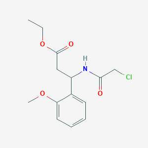 molecular formula C14H18ClNO4 B2508797 Ethyl 3-[(2-chloroacetyl)amino]-3-(2-methoxyphenyl)propanoate CAS No. 2224210-02-8