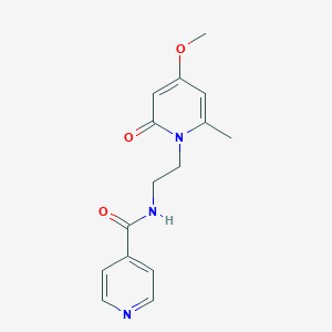 molecular formula C15H17N3O3 B2508799 N-(2-(4-甲氧基-6-甲基-2-氧代吡啶-1(2H)-基)乙基)异烟酰胺 CAS No. 1903872-31-0