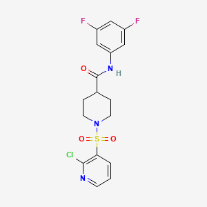 molecular formula C17H16ClF2N3O3S B2508804 1-[(2-chloropyridin-3-yl)sulfonyl]-N-(3,5-difluorophenyl)piperidine-4-carboxamide CAS No. 1119369-20-8