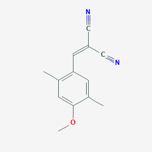 molecular formula C13H12N2O B2508807 2-[(4-Methoxy-2,5-dimethylphenyl)methylidene]propanedinitrile CAS No. 267900-10-7