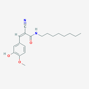 molecular formula C19H26N2O3 B2508812 (Z)-2-Cyano-3-(3-hydroxy-4-methoxyphenyl)-N-octylprop-2-enamide CAS No. 477973-52-7
