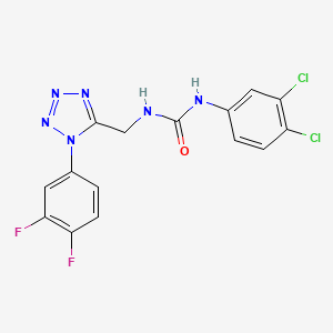1-(3,4-dichlorophenyl)-3-((1-(3,4-difluorophenyl)-1H-tetrazol-5-yl)methyl)urea