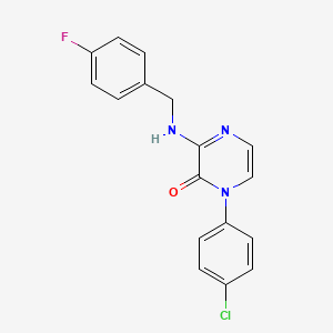 1-(4-chlorophenyl)-3-[(4-fluorobenzyl)amino]pyrazin-2(1H)-one
