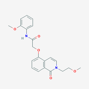 molecular formula C21H22N2O5 B2508819 2-[2-(2-methoxyethyl)-1-oxoisoquinolin-5-yl]oxy-N-(2-methoxyphenyl)acetamide CAS No. 898411-75-1