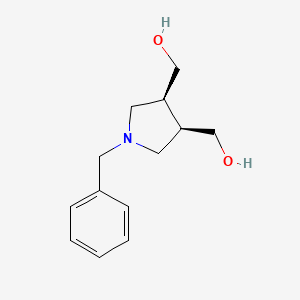 molecular formula C13H19NO2 B2508825 cis-1-Benzyl-4-(hydroxymethyl)pyrrolidin-3-yl]methanol CAS No. 179601-65-1