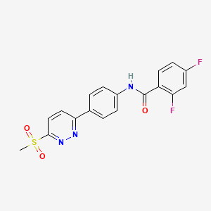 2,4-difluoro-N-(4-(6-(methylsulfonyl)pyridazin-3-yl)phenyl)benzamide