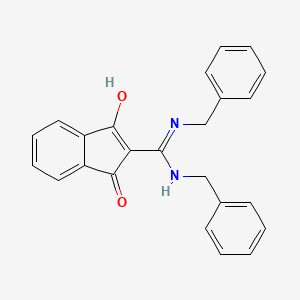 molecular formula C24H20N2O2 B2508843 2-(双(苄氨基)亚甲基)茚满-1,3-二酮 CAS No. 70760-81-5
