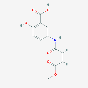molecular formula C12H11NO6 B2508844 (Z)-2-hydroxy-5-(4-methoxy-4-oxobut-2-enamido)benzoic acid CAS No. 329267-51-8