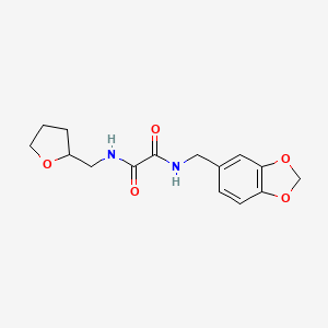 molecular formula C15H18N2O5 B2508845 N-(1,3-苯并二氧杂环-5-基甲基)-N'-(四氢呋喃-2-基甲基)乙二酰胺 CAS No. 332065-36-8