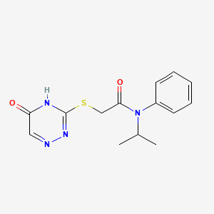 molecular formula C14H16N4O2S B2508852 N-异丙基-2-((5-氧代-4,5-二氢-1,2,4-三嗪-3-基)硫代)-N-苯基乙酰胺 CAS No. 905765-76-6
