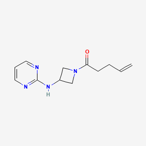 molecular formula C12H16N4O B2508854 1-(3-(嘧啶-2-氨基)氮杂环丁-1-基)戊-4-烯-1-酮 CAS No. 2034419-98-0