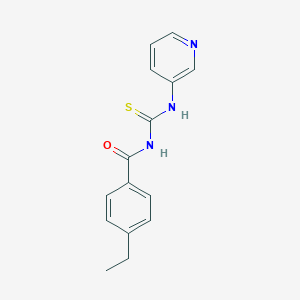molecular formula C15H15N3OS B250886 4-ethyl-N-(pyridin-3-ylcarbamothioyl)benzamide 
