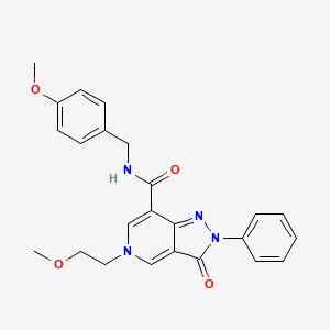 N-(4-methoxybenzyl)-5-(2-methoxyethyl)-3-oxo-2-phenyl-3,5-dihydro-2H-pyrazolo[4,3-c]pyridine-7-carboxamide