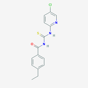 molecular formula C15H14ClN3OS B250887 N-[(5-chloropyridin-2-yl)carbamothioyl]-4-ethylbenzamide 