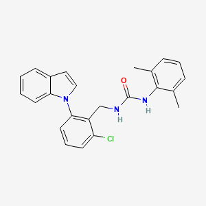 molecular formula C24H22ClN3O B2508879 N-[2-chloro-6-(1H-indol-1-yl)benzyl]-N'-(2,6-dimethylphenyl)urea CAS No. 866042-70-8