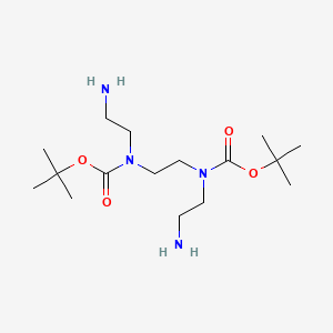 molecular formula C16H34N4O4 B2508880 (2-Amino-ethyl)-{2-[(2-amino-ethyl)-tert-butoxycarbonyl-amino]-ethyl}-carbamic acid tert-butyl ester CAS No. 206531-21-7