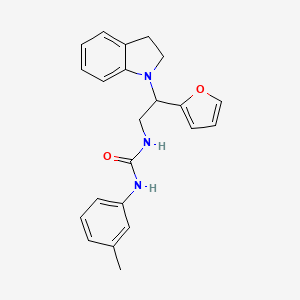 molecular formula C22H23N3O2 B2508883 1-(2-(呋喃-2-基)-2-(吲哚-1-基)乙基)-3-(间甲苯基)脲 CAS No. 898432-43-4