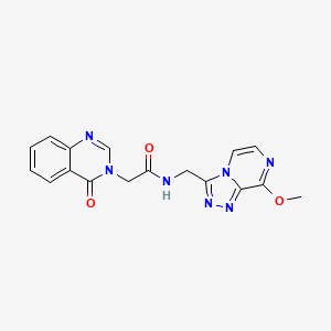 N-((8-methoxy-[1,2,4]triazolo[4,3-a]pyrazin-3-yl)methyl)-2-(4-oxoquinazolin-3(4H)-yl)acetamide