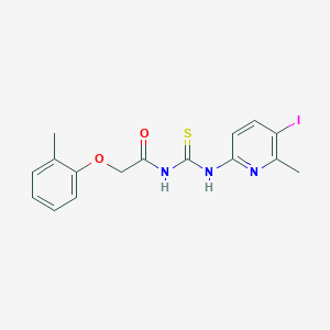 molecular formula C16H16IN3O2S B250889 N-[(5-iodo-6-methylpyridin-2-yl)carbamothioyl]-2-(2-methylphenoxy)acetamide 